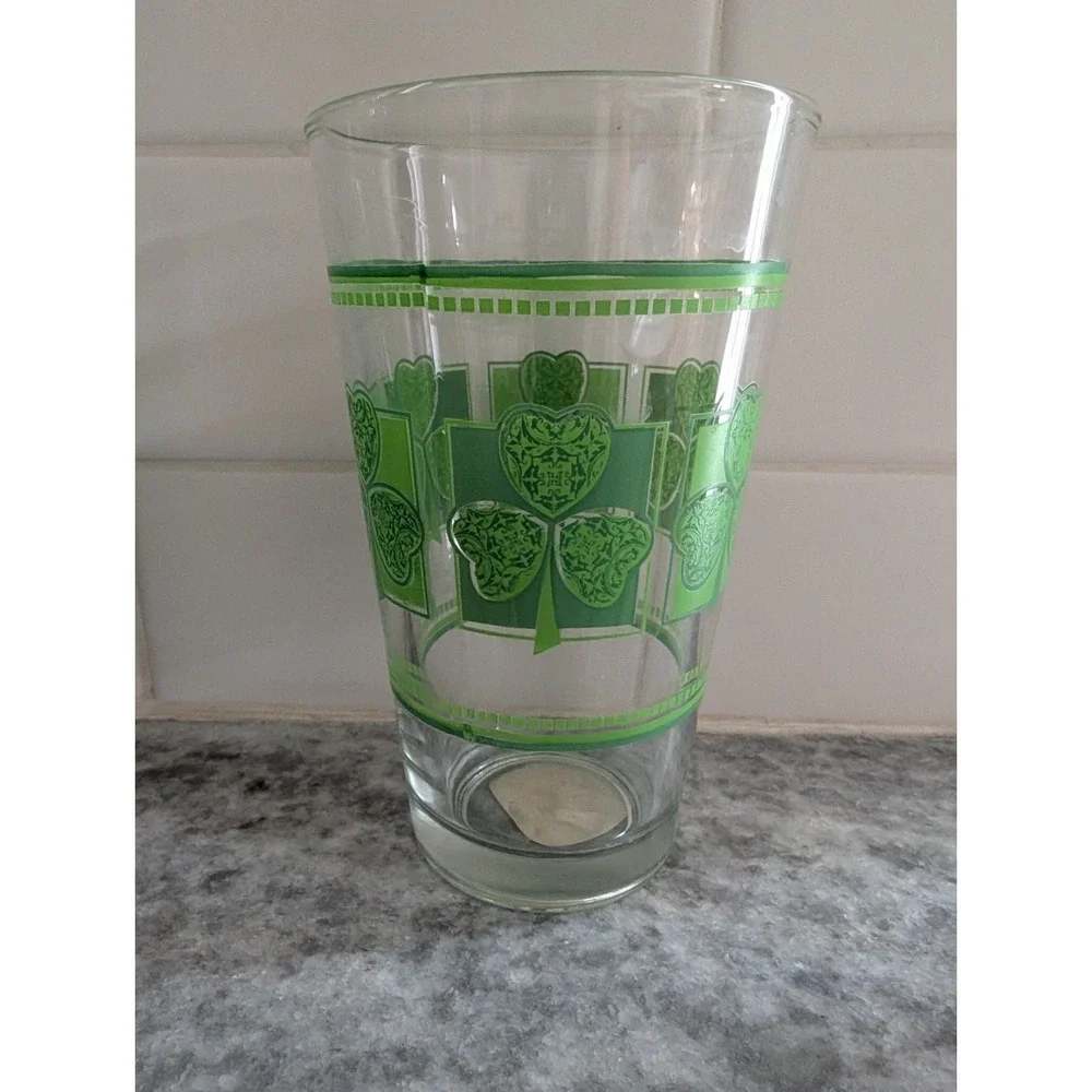 Vintage Green Shamrock Tumbler 16oz St. Patrick's Day Replacement Glass